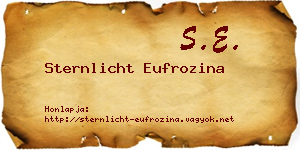Sternlicht Eufrozina névjegykártya