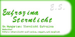 eufrozina sternlicht business card